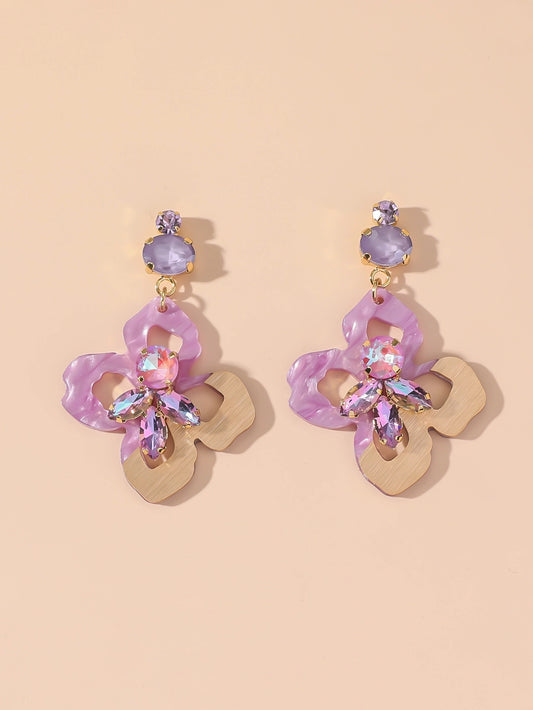 Boucles d'oreilles violette