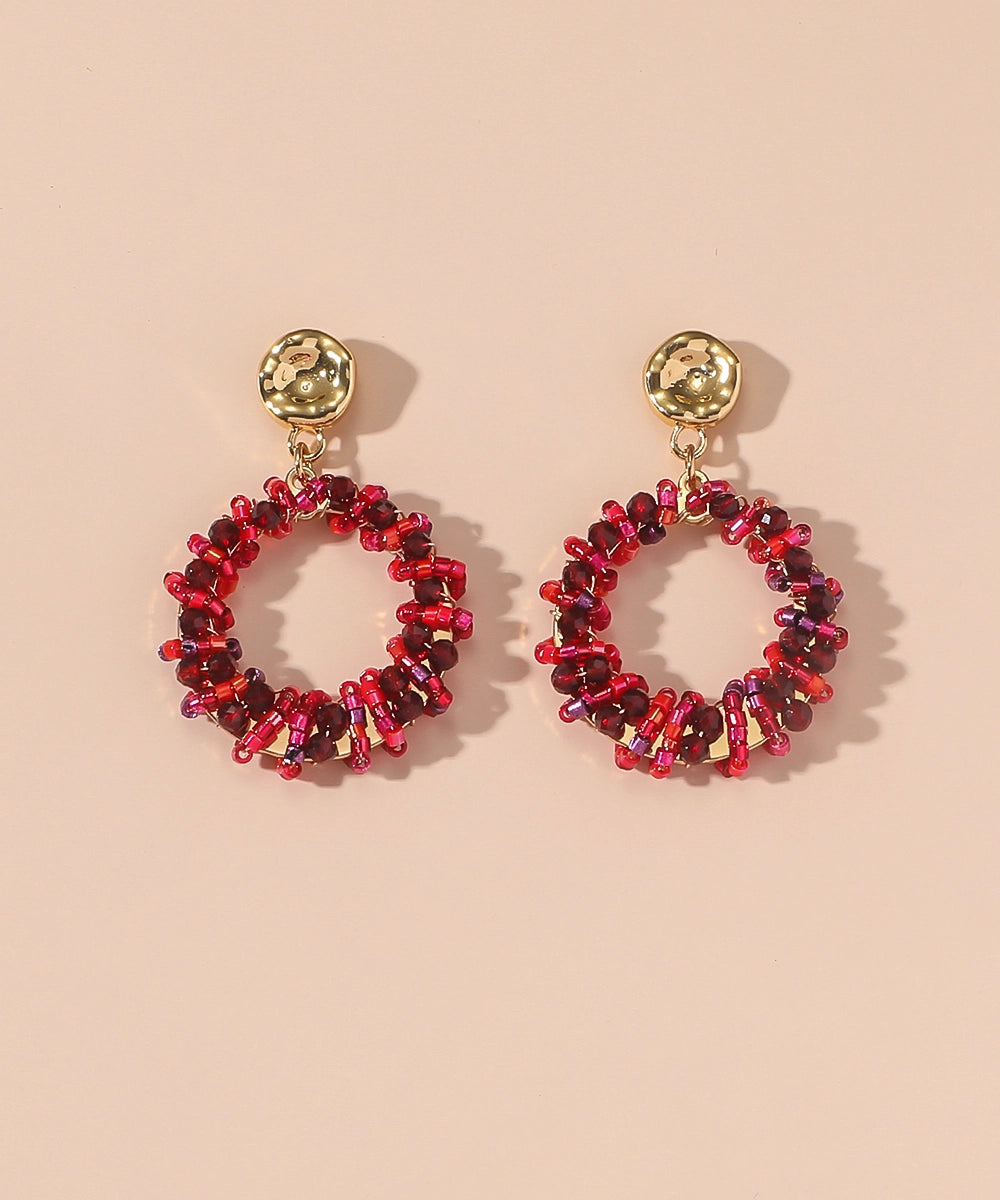 Boucles d'oreilles rouge