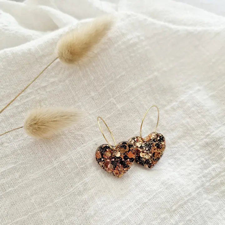 Boucles d'oreilles black and gold