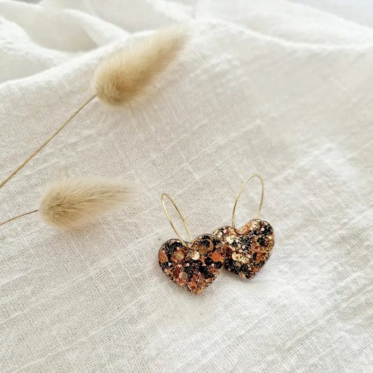Boucles d'oreilles black and gold
