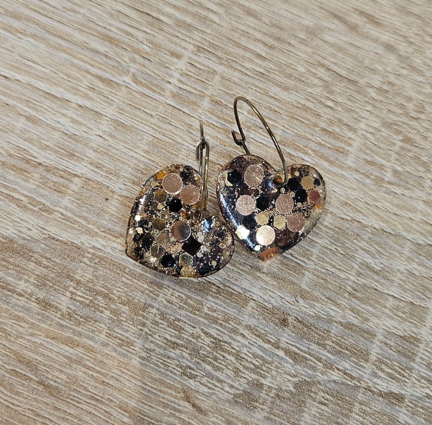 Boucles d'oreilles black and gold