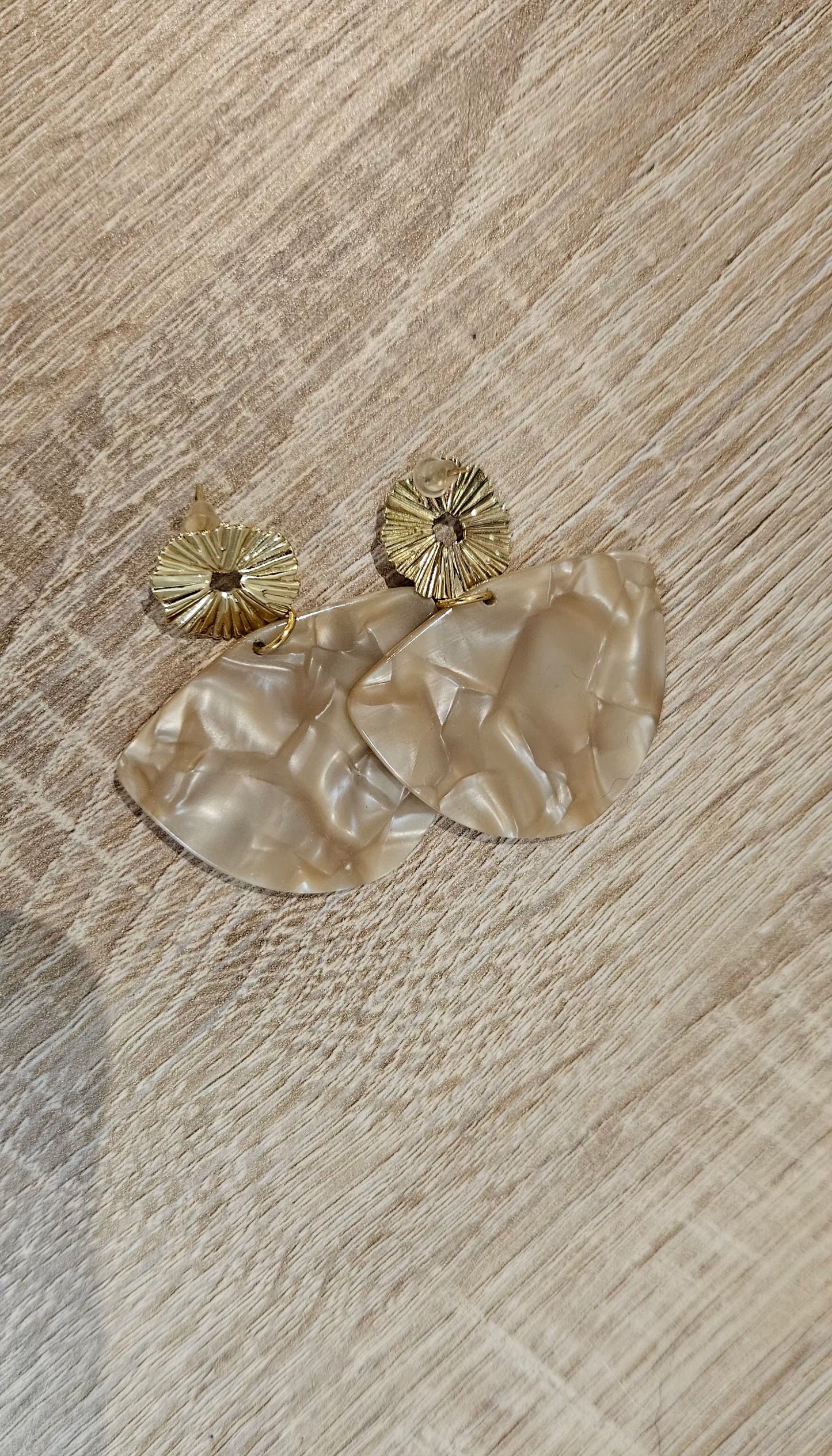 Boucles d'oreilles nude marbré