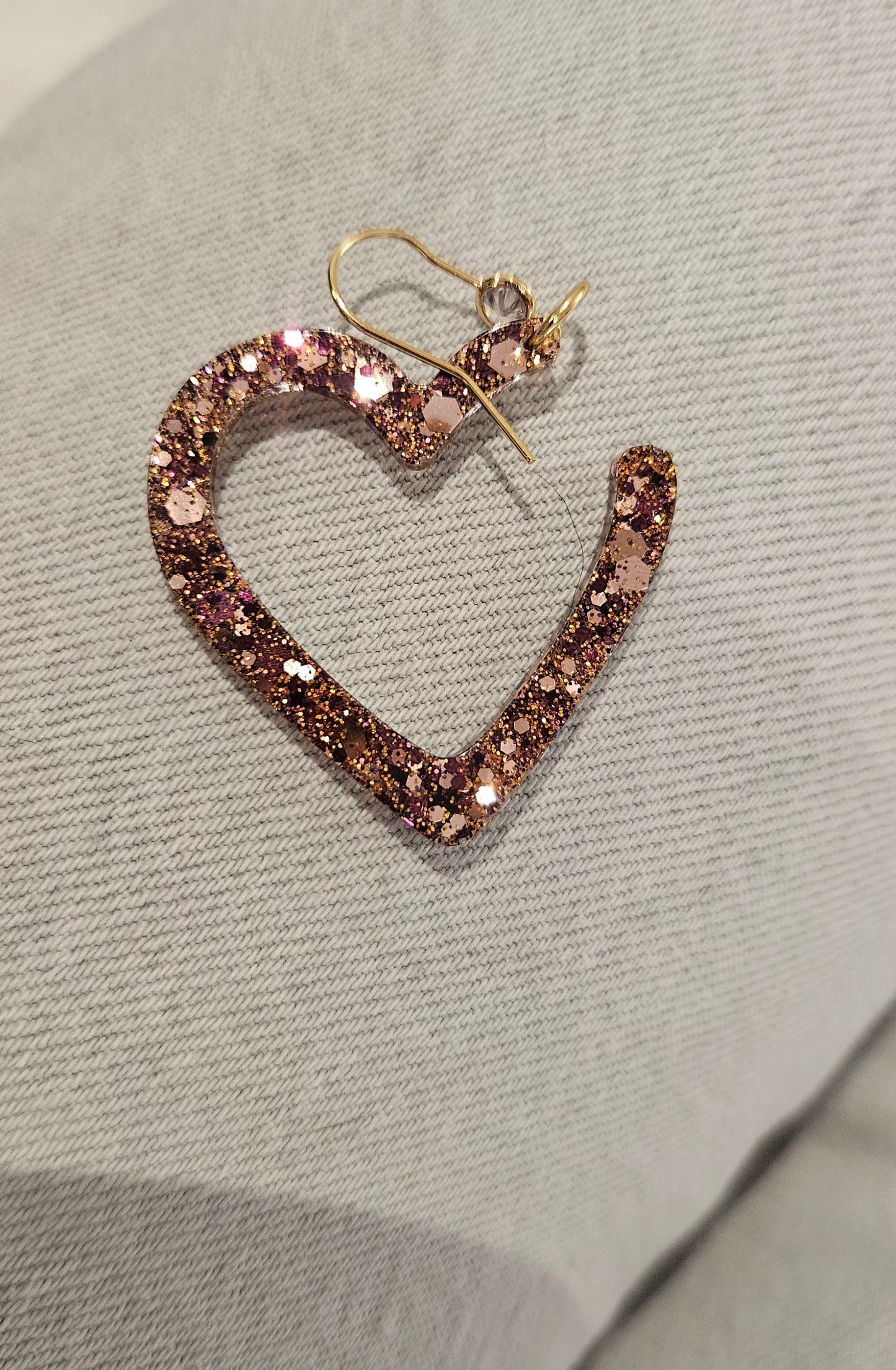 Boucles d'oreilles love moka